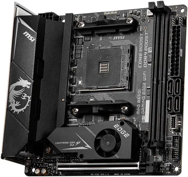 Alt view image 2 of 4 - MSI MPG B550I GAMING EDGE WIFI AMD B550 Socket AM4 DDR4 64GB Mini-ITX Motherboard