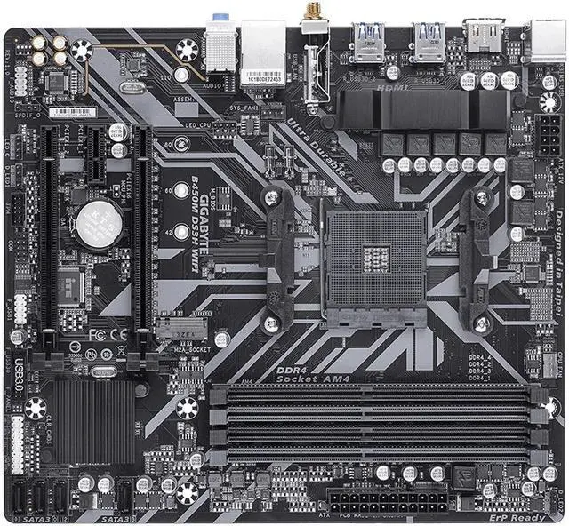 Main image of Gigabyte B450M DS3H WIFI-Y1 AMD Socket B450 AM4 MicroATX M.2 Desktop Motherboard