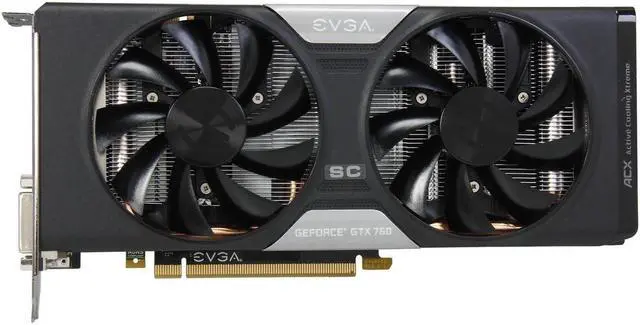 Alt view image 2 of 4 - EVGA GeForce GTX 760 Super Clocked ACX 2GB GDDR5 02G-P4-2765-KR Video Graphic Card GPU