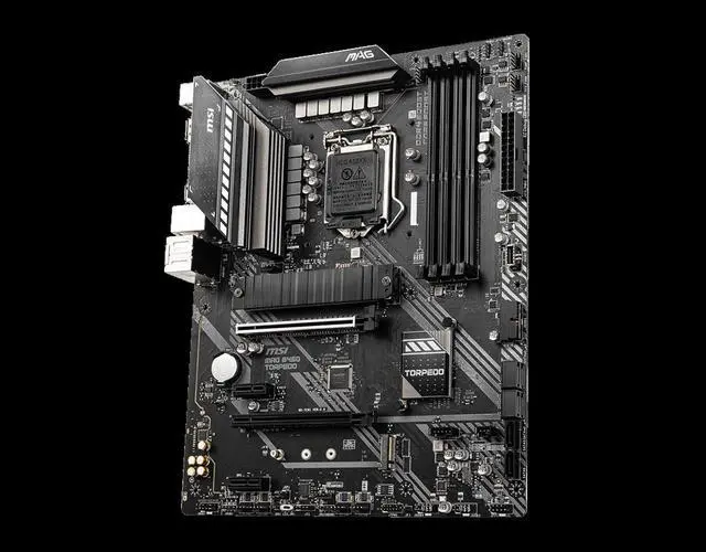 Alt view image 3 of 5 - MSI MAG B460 TORPEDO Intel B460 LGA 1200 DDR4 128GB ATX Motherboard