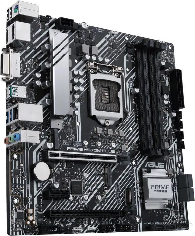 Alt view image 3 of 5 - ASUS PRIME H570M-PLUS/CSM Intel H570 1200 LGA MicroATX M.2 Desktop Motherboard B