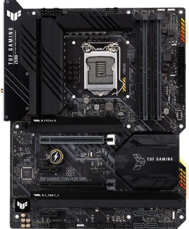 Main image of ASUS TUF GAMING Z590-PLUS Intel Z590 1200 LGA ATX M.2 Desktop Motherboard A