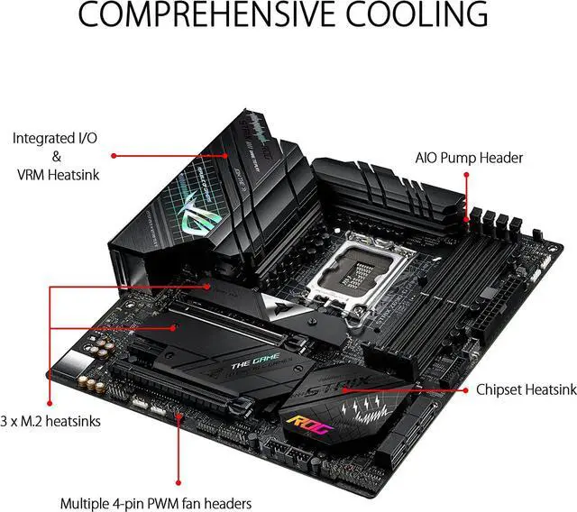 Alt view image 2 of 10 - ASUS ROG STRIX Z690-G GAMING WIFI Intel Intel Z690 LGA MicroATX M.2 Desktop Motherboard A