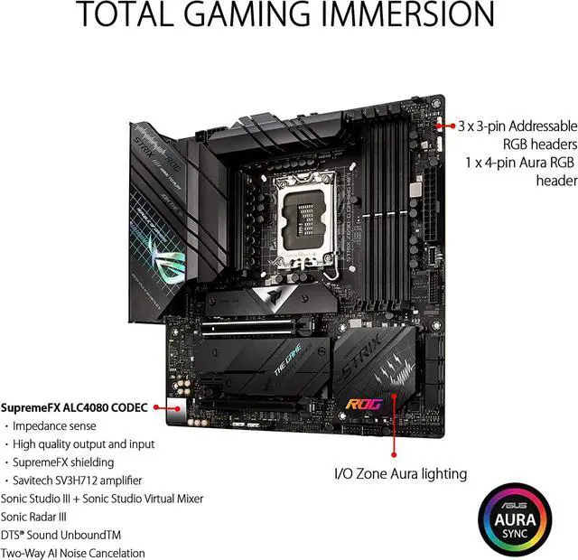 Alt view image 3 of 10 - ASUS ROG STRIX Z690-G GAMING WIFI Intel Intel Z690 LGA MicroATX M.2 Desktop Motherboard A