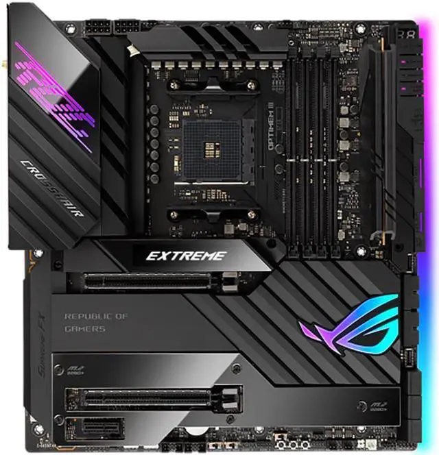 Main image of ASUS ROG CROSSHAIR VIII EXTREME AMD Socket AMD X570 Extended ATX M.2 Desktop Motherboard A