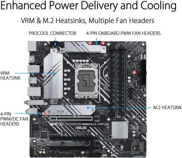 Refurbished: ASUS PRIME B660M-A WIFI D4 LGA 1700 Intel B660 MicroATX  Desktop Motherboard B - Newegg.com