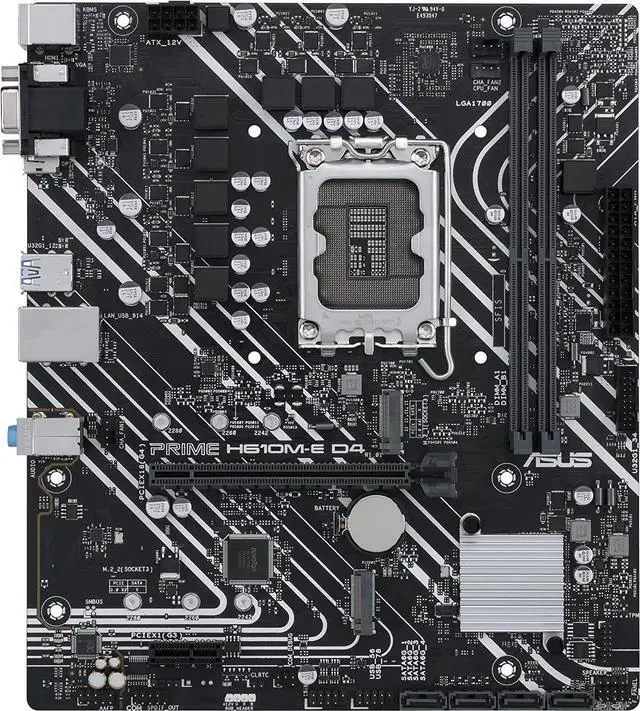 Main image of ASUS PRIME H610M-E D4 LGA 1700 Intel H610 MicroATX M.2 Desktop Motherboard B