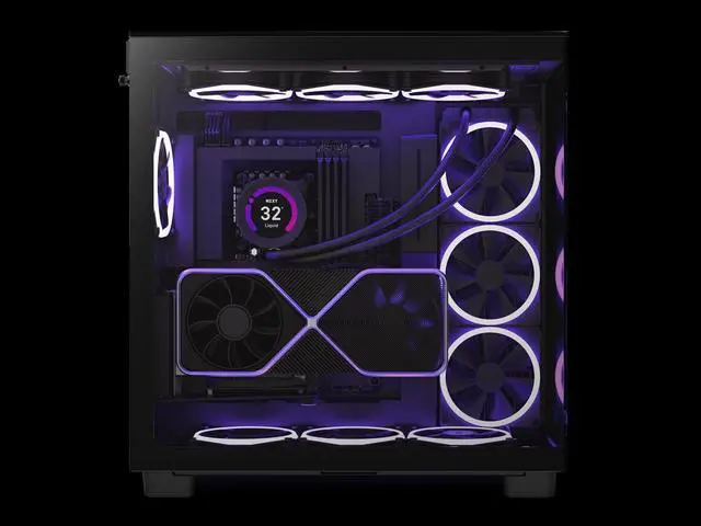 Alt view image 2 of 2 - NZXT H9 Elite CM-H91EB-01 Black ATX Mid Tower Desktop Computer Case (CM-H91EB-01)