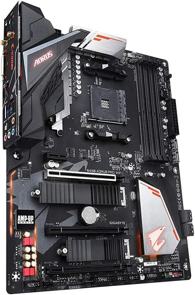 Alt view image 3 of 4 - Gigabyte B450 AORUS PRO WIFI Socket AM4 B450 AM4 ATX Desktop Motherboard A