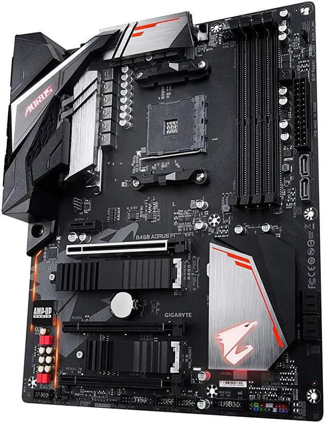 Alt view image 2 of 4 - Gigabyte B450 AORUS PRO WIFI Socket AM4 B450 AM4 ATX Desktop Motherboard A