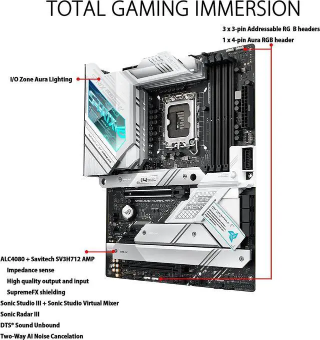 Alt view image 2 of 3 - ASUS ROG STRIX Z690-A GAMING WIFI D4 LGA 1700 Intel Z690 ATX M.2 Desktop Motherboard A