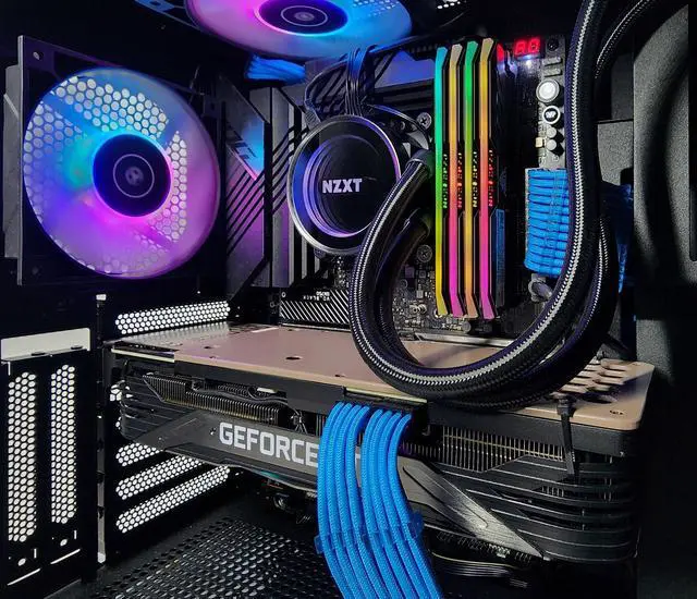 Alt view image 5 of 6 - Gaming PC - i9-11900K 3.7GHz - GeForce RTX 3080 - 32GB DDR4 RAM - 1 TB NVME M.2 SSD (Solid State Drive) - 750W 80+ Gold PSU - Wi-Fi - Desktop Computer