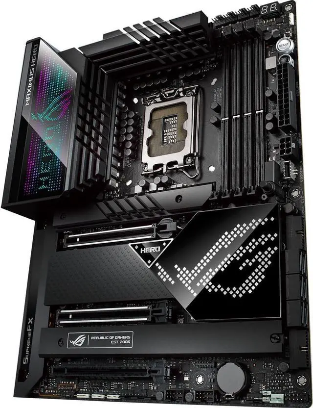 Alt view image 2 of 4 - ASUS ROG MAXIMUS Z690 HERO Intel LGA 1700 Z690 1700 ATX M.2 Desktop Motherboard A