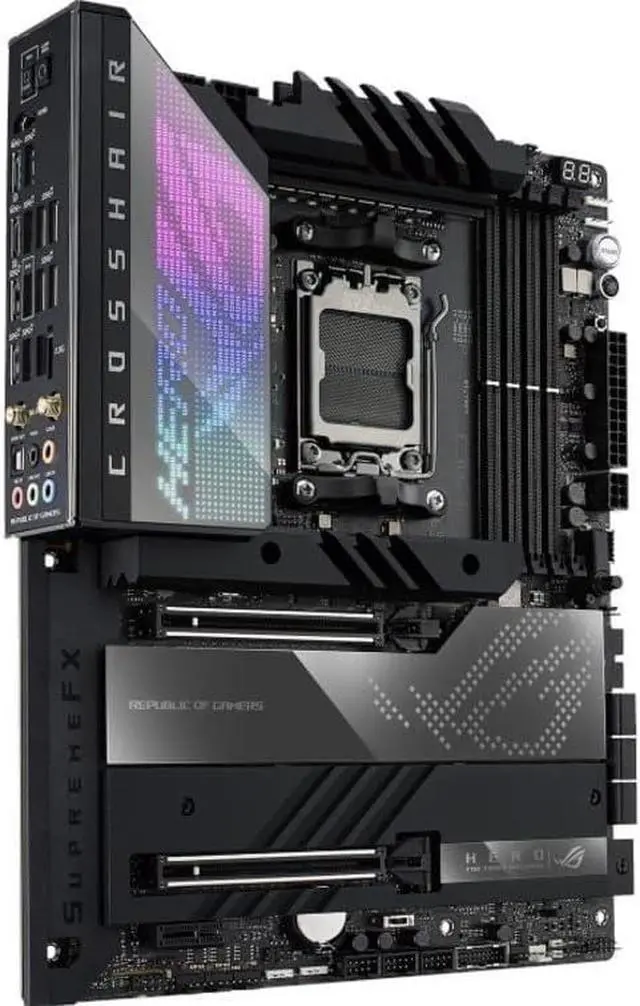 Alt view image 2 of 4 - ASUS ROG CROSSHAIR X670E HERO AMD AM5 X670 ATX M.2 Desktop Motherboard A