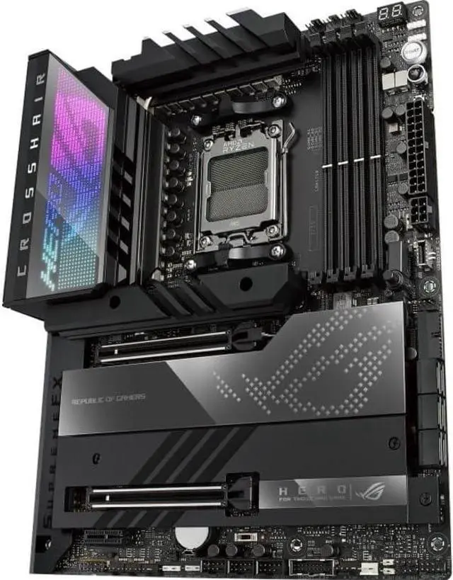 Alt view image 3 of 4 - ASUS ROG CROSSHAIR X670E HERO AMD AM5 X670 ATX M.2 Desktop Motherboard A