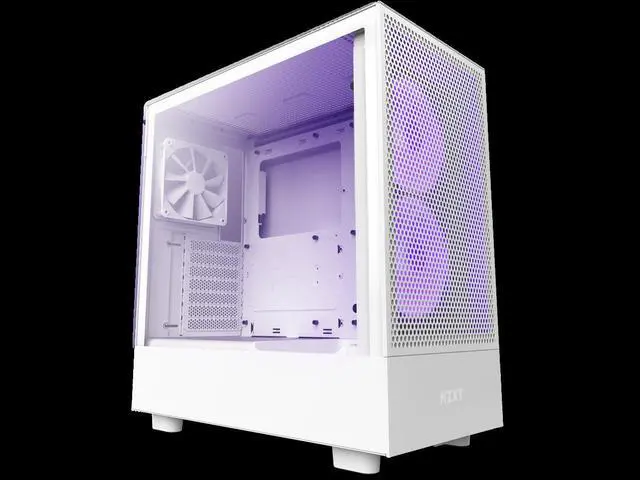 Main image of NZXT H5 Flow RGB CC-H51FW-R1 White ATX Mid Tower RGB Desktop Computer Case (CC-H51FW-R1)