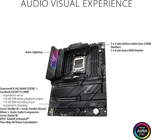 Alt view image 3 of 4 - ASUS ROG STRIX X670E-E GAMING WIFI AMD AM5 X670 ATX M.2 Desktop Motherboard A