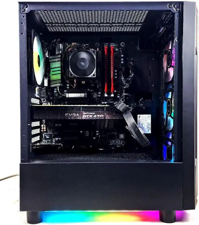 Alt view image 2 of 6 - Gaming PC Phenom II X6 1090T 16GB RAM 512GB SSD GTX 470 3GB Windows 11 Computer