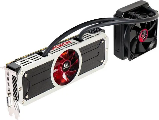 Alt view image 2 of 2 - AMD Radeon R9-295X2 Liquid Cooled 8GB GDDR5 R9-295X2 Video Graphic Card GPU