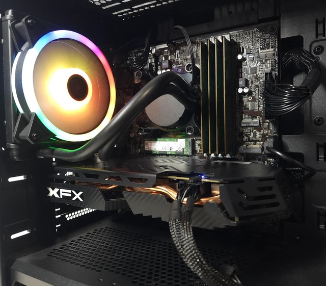 Alt view image 6 of 6 - Gaming PC i7-7700 16GB RAM 512GB SSD RX 580 8GB Windows 11 Computer