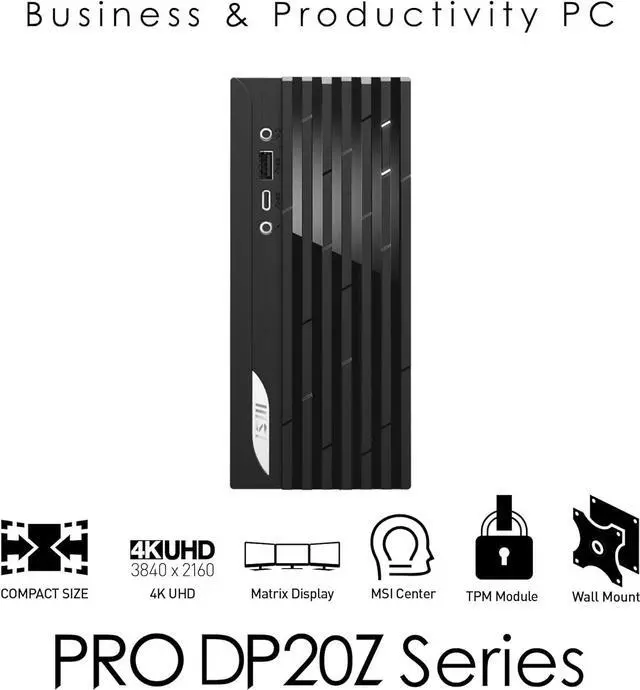 Main image of MSI PRO DP20ZA 5M-223US Ryzen 7 5700G 16GB 500 GB SSD Win11 Mini PC Desktop
