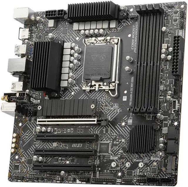 Alt view image 3 of 4 - MSI PRO B660M-A CEC WIFI DDR4 Intel LGA 1700 B660 MicroATX Desktop Motherboard A