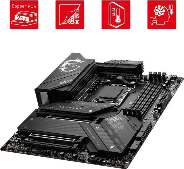 Alt view image 8 of 9 - MSI MPG X670E CARBON WIFI AMD AM5 ATX Motherboard