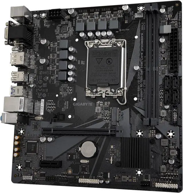 Alt view image 3 of 7 - ASRock H370M-HDV Intel LGA 1151 H370 MicroATX M.2 Desktop Motherboard A