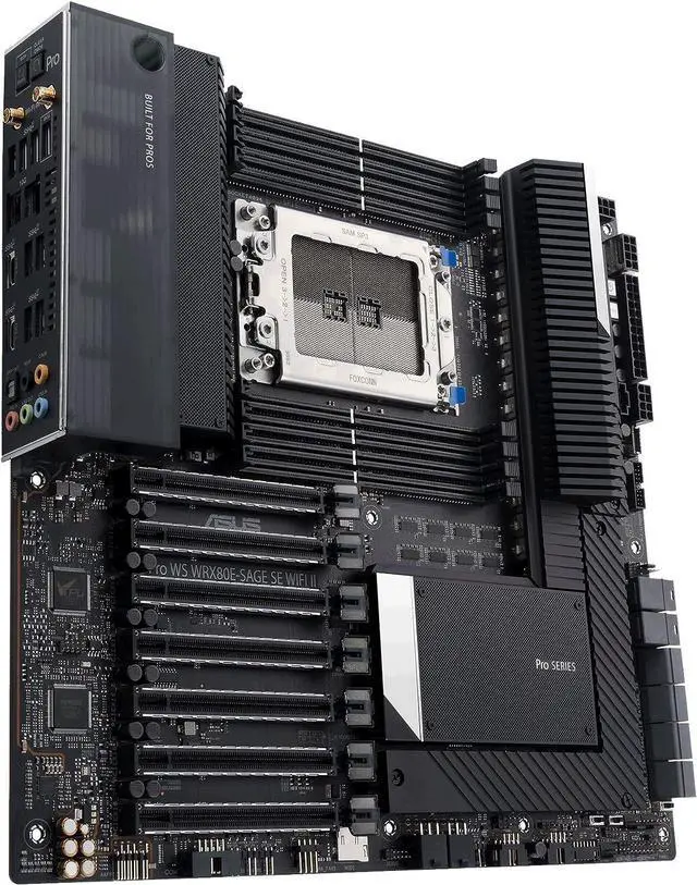 Alt view image 2 of 4 - ASUS PRO WS WRX80E-SAGE SE WIFI II AMD sWRX8 WRX80 EATX Desktop Motherboard A