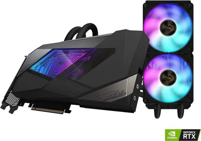 Alt view image 2 of 4 - GIGABYTE GeForce RTX 3080 Aorus Xtreme Waterforce 10GB GDDR6 GV-N3080AORUSX W-10GD Video Graphic Card GPU