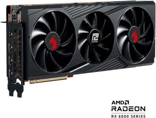 Alt view image 2 of 3 - PowerColor Radeon RX 6800 XT Red Dragon 16GB GDDR6 AXRX 6800XT 16GBD6-3DHR-OC Video Graphic Card GPU