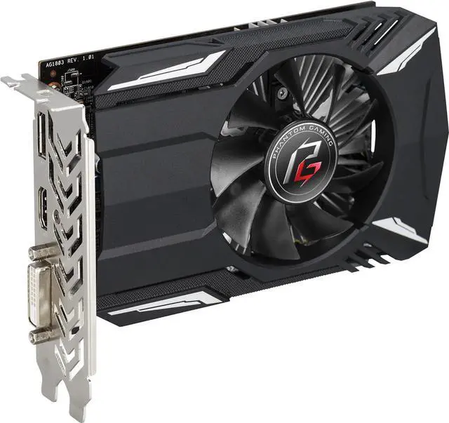 Alt view image 2 of 4 - ASRock Radeon RX 550 Phantom Gaming 2GB GDDR5 PHANTOM G R RX550 2G Video Graphic Card GPU