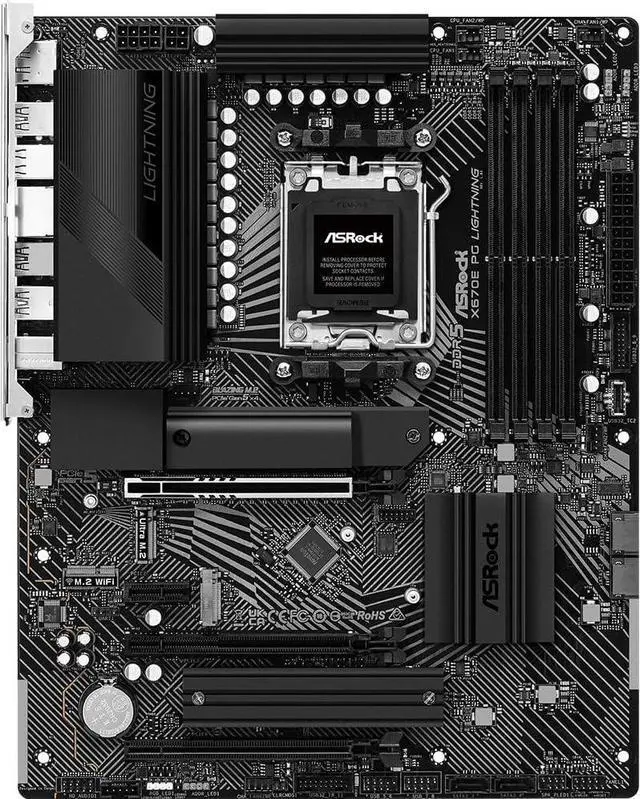 Alt view image 5 of 7 - ASRock X670E PG LIGHTNING AMD AM5 X670 ATX M.2 Desktop Motherboard A
