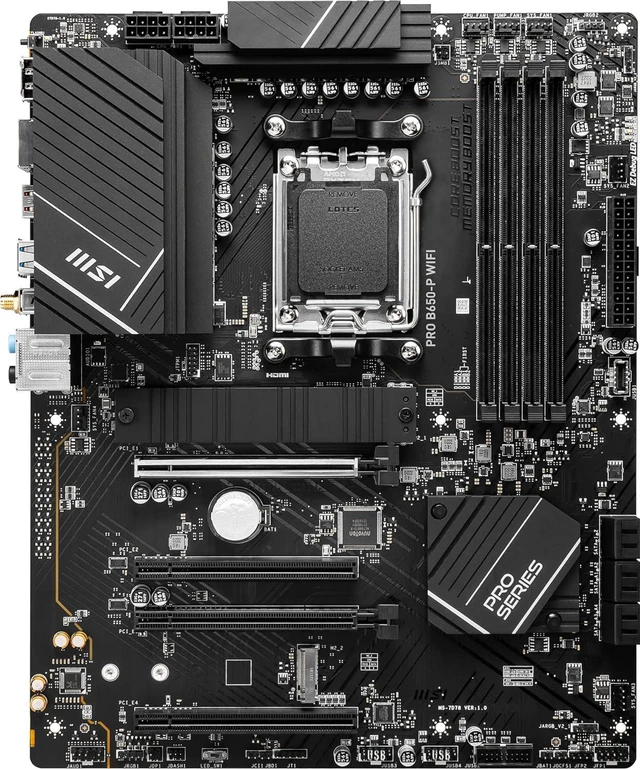 Main image of MSI PRO B650-P WIFI AMD AM5 B650 ATX M.2 Desktop Motherboard A