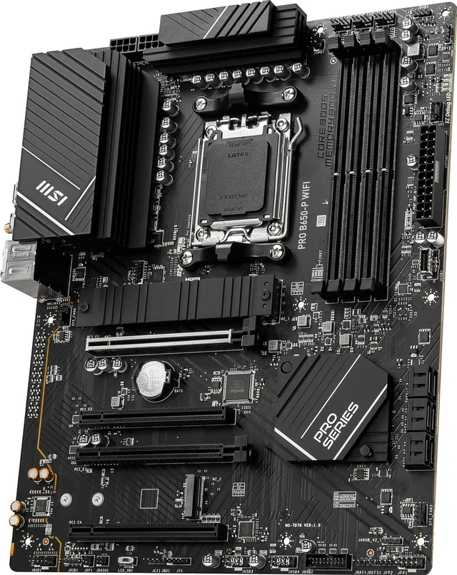 Alt view image 2 of 4 - MSI PRO B650-P WIFI AMD AM5 B650 ATX M.2 Desktop Motherboard A