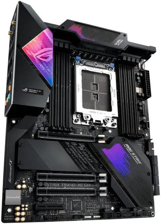 Alt view image 9 of 14 - ASUS ROG STRIX TRX40-XE GAMING sTRX4 AMD TRX40 SATA 6Gb/s ATX AMD Motherboard