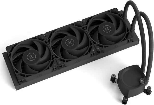 Alt view image 8 of 11 - EK-Nucleus AIO CR360 Dark 360mm AIO Liquid Cooler With EK FPT 120mm Fans - Compatible with latest Intel and AMD CPU sockets - LGA 1700 and AM5