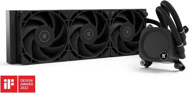 Alt view image 11 of 11 - EK-Nucleus AIO CR360 Dark 360mm AIO Liquid Cooler With EK FPT 120mm Fans - Compatible with latest Intel and AMD CPU sockets - LGA 1700 and AM5