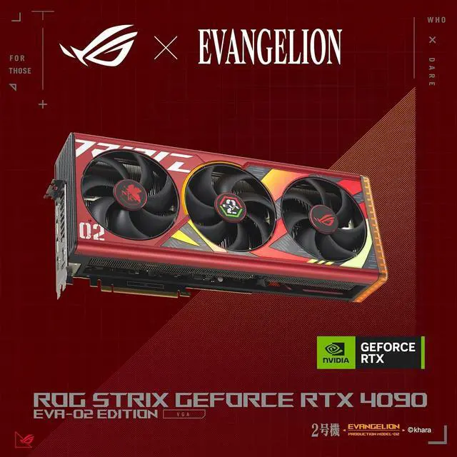 Alt view image 2 of 3 - ASUS ROG Strix GeForce RTX 4090 24GB GDDR6X OC EVA-02 Edition Graphics Card