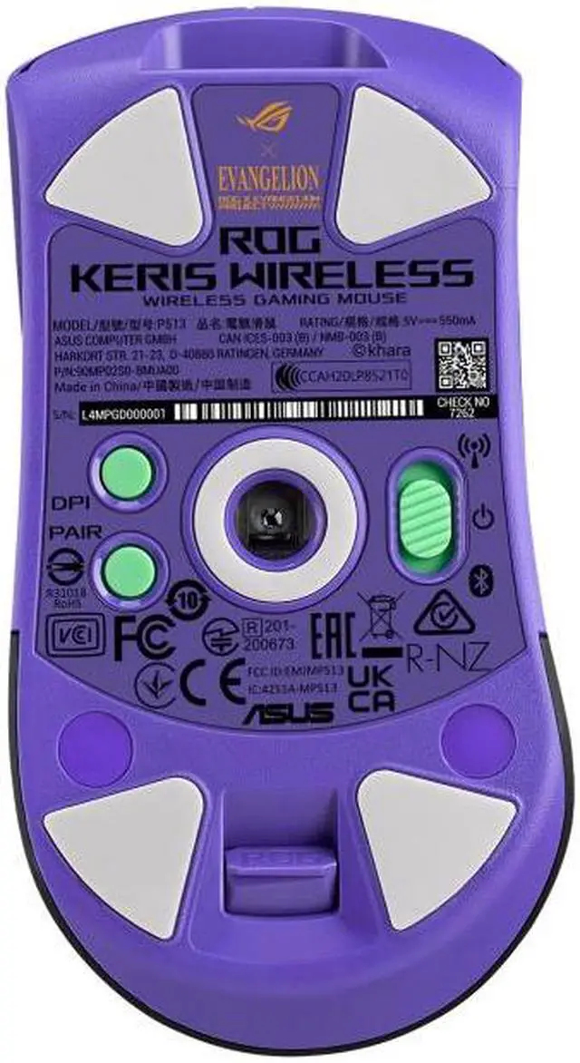 Alt view image 4 of 5 - ASUS P517 ROG Keris Wireless EVA Edition Gaming Mouse