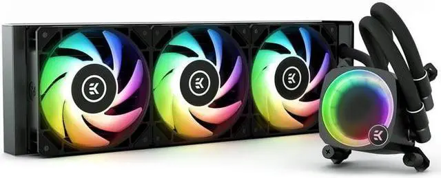 Main image of EK Nucleus AIO CR360 Lux D-RGB All-in-One Liquid CPU Cooler with EK FPT Fans, Water Cooling Computer Parts, 120mm Fan, Compatible with Latest Intel & AMD CPUs