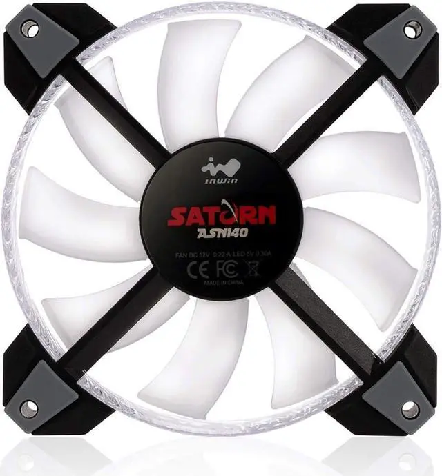 Alt view image 10 of 11 - in win saturn 140mm addressable rgb triple fan kit (controller included) (asn140)