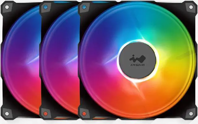 Alt view image 6 of 10 - inwin jupiter aj140 addressable rgb triple fan kit 140mm high performance cooling computer case fan cooling with control (aj140