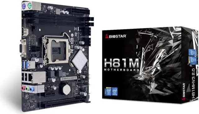 Alt view image 2 of 4 - Biostar H81MHV3 2.0 Intel H81 LGA 1150 MicroATX Desktop Motherboard