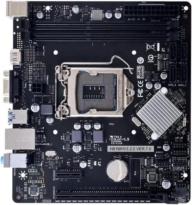 Main image of Biostar H81MHV3 2.0 Intel H81 LGA 1150 MicroATX Desktop Motherboard