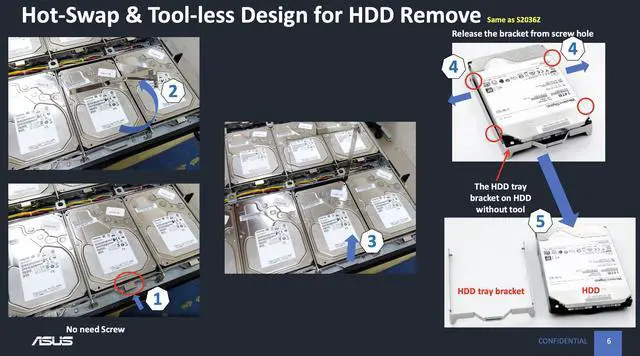 Alt view image 4 of 4 - ASUS 44-Bay JBOD S2044J /w 44x 14TB HDD (616TB) Included  New Server