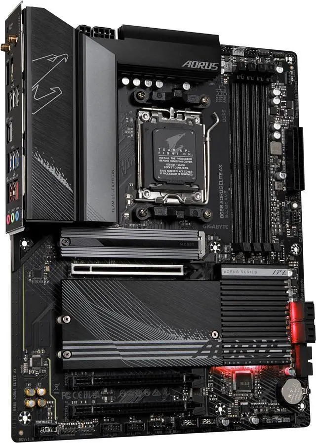 Alt view image 15 of 17 - GIGABYTE B650 AORUS ELITE AX AM5 LGA 1718 AMD B650 ATX Motherboard DDR5, M.2, PCIe 5.0, USB 3.2 Gen2X2 Type-C, WiFi 6E, 2.5GbE LAN, Q-Flash Plus, EZ-Latch