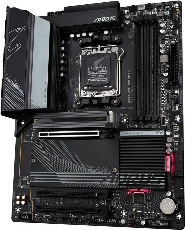 Alt view image 16 of 17 - GIGABYTE B650 AORUS ELITE AX AM5 LGA 1718 AMD B650 ATX Motherboard DDR5, M.2, PCIe 5.0, USB 3.2 Gen2X2 Type-C, WiFi 6E, 2.5GbE LAN, Q-Flash Plus, EZ-Latch