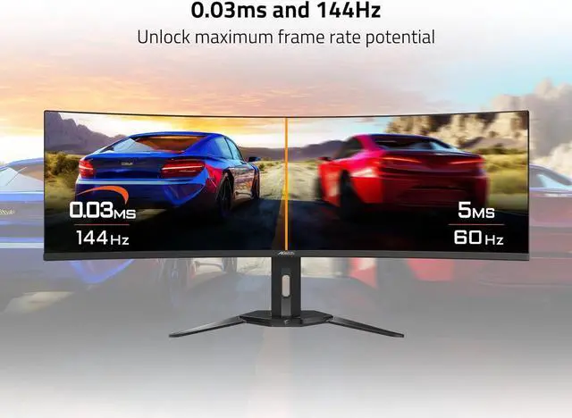 Alt view image 3 of 4 - Gigabyte AORUS CO49DQ QD-OLED 49" 144 Hz 5120 x 1440 Curved Gaming Monitor