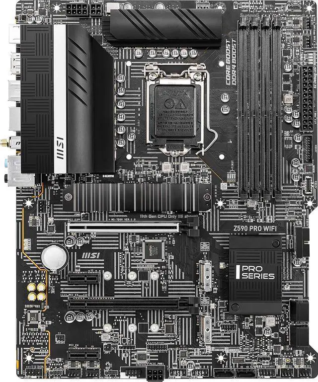 Alt view image 10 of 13 - MSI Z590 PRO WIFI LGA 1200 ATX Motherboard (3 x M.2 Slot, DDR4, PCIe 3.0)